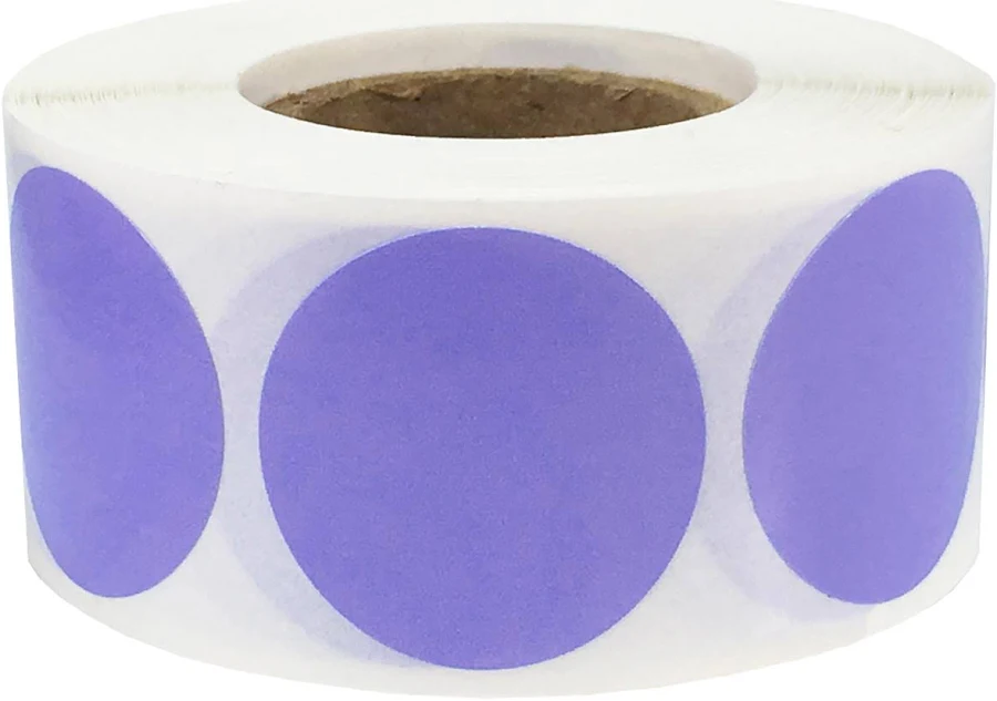 Periwinkle Colored Labels 1" Round QTY 500 | Wholesale Labels | InStockLabels