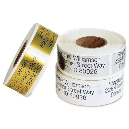 Large Print Rolled Address Labels Without Dispenser