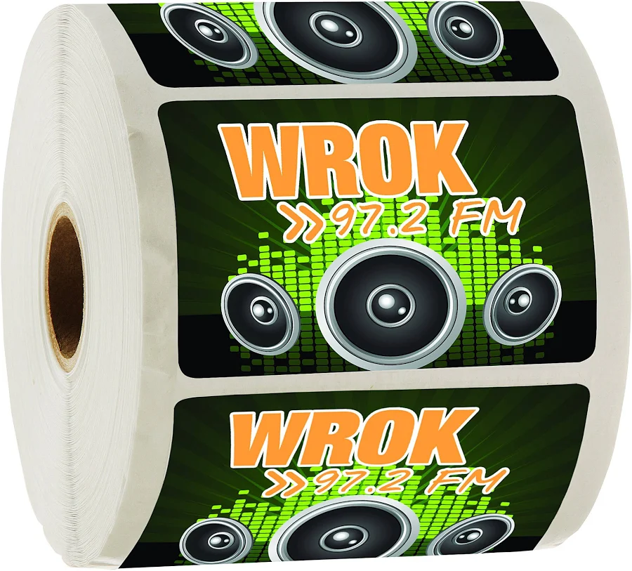 Branded Sticker Rolls | Full Color Sticker by the Roll - Rectangle - 2 inches x 3 inches | Promotional Items Imprinted with Your Company Logo | 