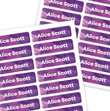 Mini Rectangle Name Labels | Brush - 99 Count