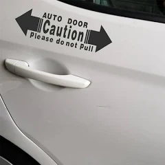 Ibasetoy Automatic Car Door Sticker 4pcs Black PVC Use for Car Owners