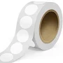 Clear 2 1/2 Inch Roll of Circular Round Labels - Tear Resistant with High Gloss Film Layer - 125 Pack - By Jam Paper