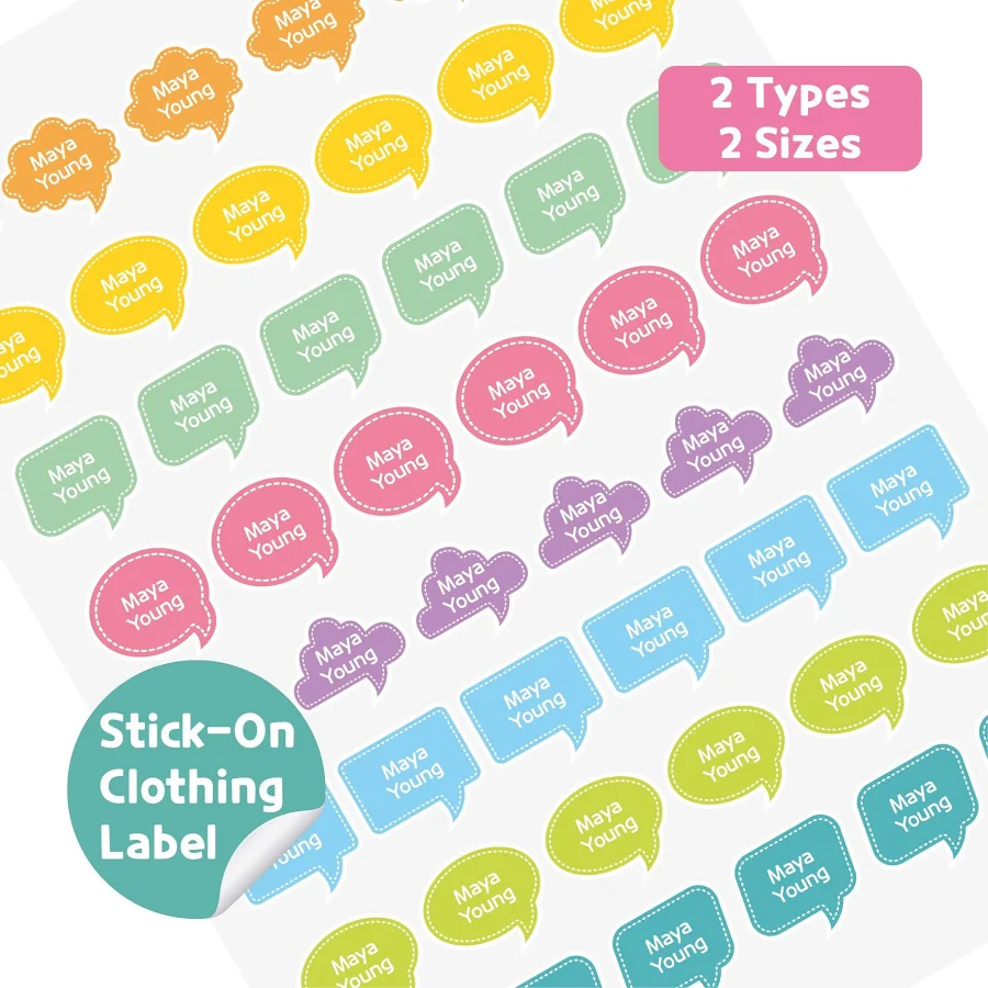 Custom Stick-On Clothing Labels