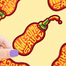 Awesome Sauce Funny Food Vinyl Sticker