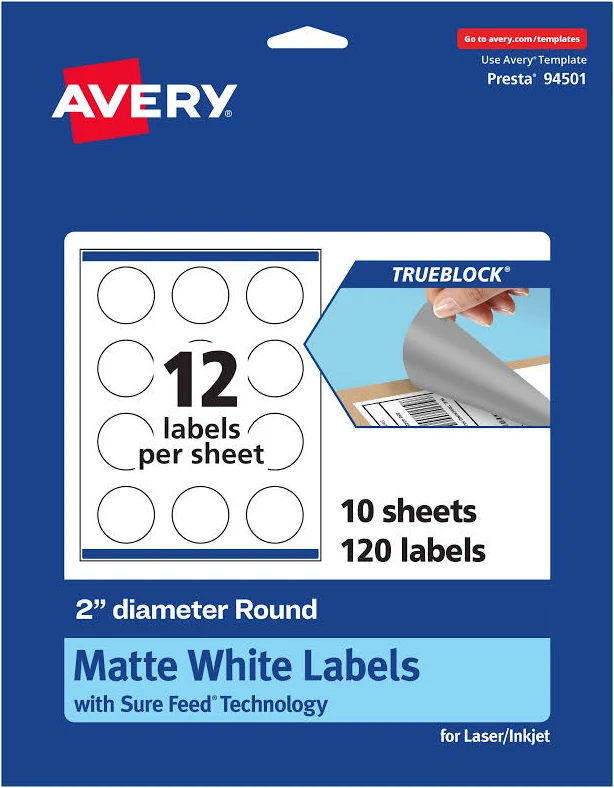 Avery TrueBlock Round Labels