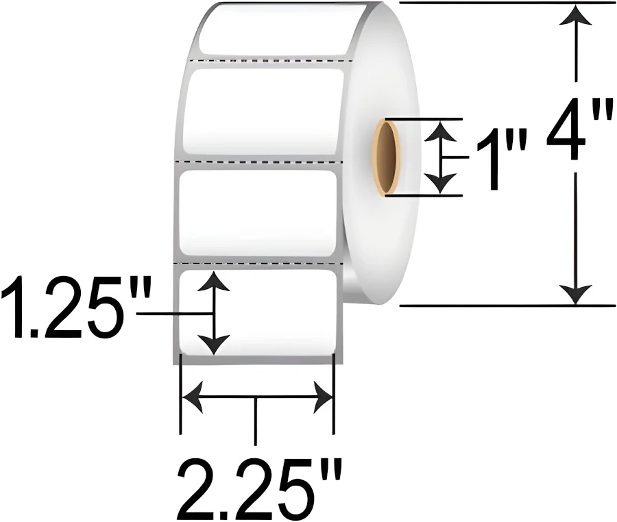 Barcodefactory 2.25 X 1.25 Direct Thermal Paper Label