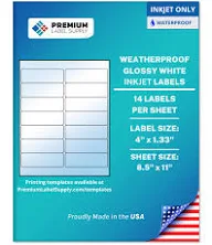 4′′ x 1.33′′ Labels