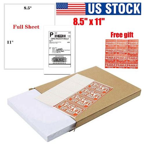 100 Full Sheet Shipping Labels 8.…