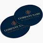 Custom Circle Stickers | 10 qty | 2" x 2" | VistaPrint | Design: Blue, Elegant, Real Estate Agents, Business Services