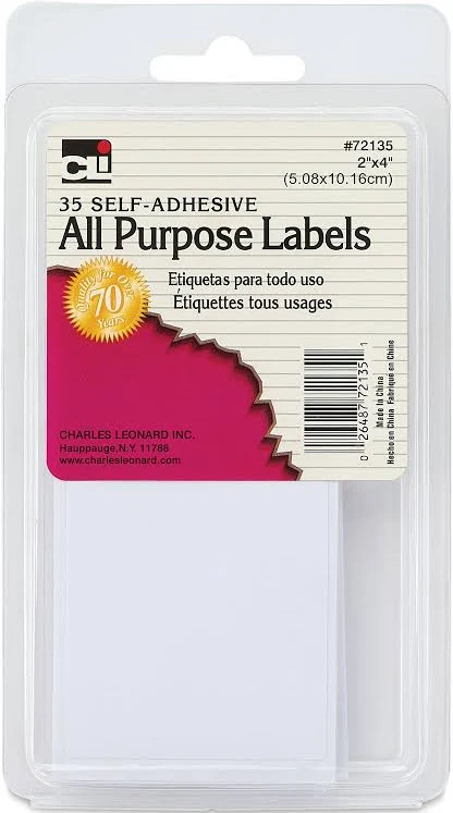 Charles Leonard All Purpose Self-Adhesive Labels