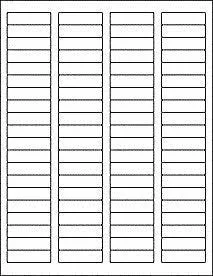 Blank, printable labels: 1.75" x .5" rectangle return address, matte white paper with REMOVABLE adhesive, 10 sheets= 800 labels