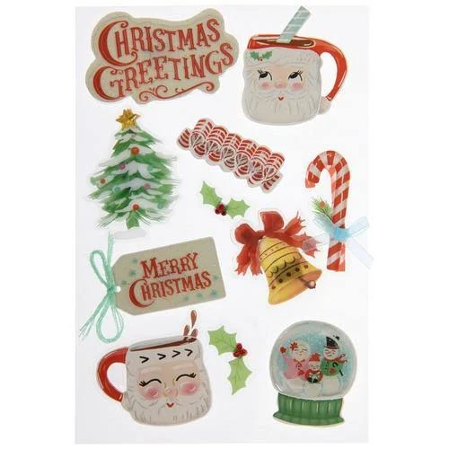 Merry Christmas 3D Stickers