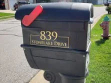 Personalized Mailbox Decal - Home Address - 10.5" x 4.4" (or custom size) - Vinyl Decal Sticker