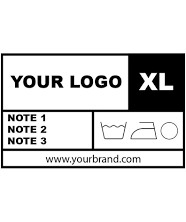 Customizable Neck Label – Premium DTF Printed Labels Style 1 / S