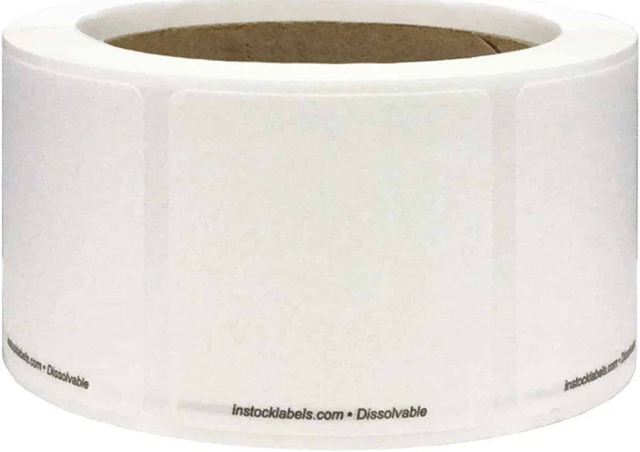 Dissolvable Writable Blank Stickers Square 2" QTY 500 | Wholesale Labels | InStockLabels