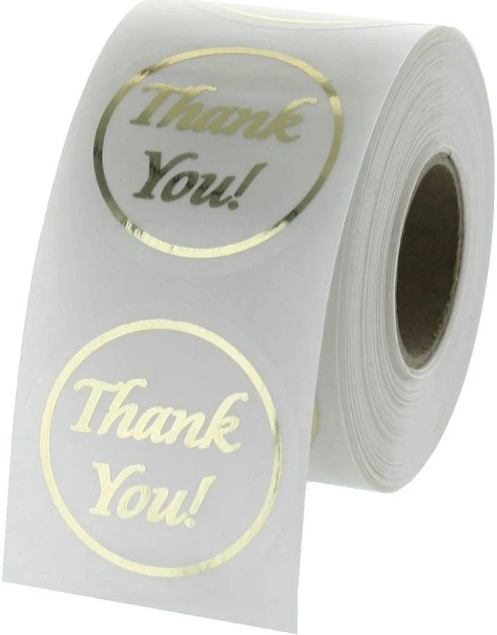 Thank You Gold Foil Labels