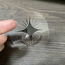 Custom Logo Self Adhesive Clear Sticker - Waterproof Label