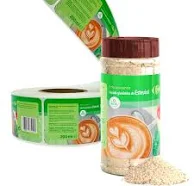 Compostable Custom Pla Paper Material Eco Adhesive Labels