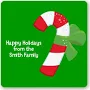 Candy Cane Personalized Christmas Sticker Labels