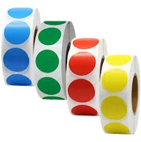 Ccocc 4000 Pcs Dot Stickers 1 Inch Round Colored Dot Stickers Removable Adhesive Label Stickers for Family Office and Study