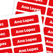 Medium Rectangle Name Labels | Solid - 30 Count