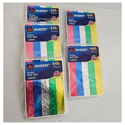 Lot Of 5 Avery Permanent Adhesi…