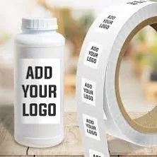 JAM Paper White 2 8 Inch Roll of Rectangle Labels Water Beverage Bottle Tear Resistant with High Gloss Film Layer