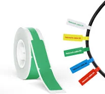 Niimbot Cable Label Maker Tape Printer Sticker Paper with Self-Adhesive for D11/d110/d101/h1/h1s,1 Roll of 65