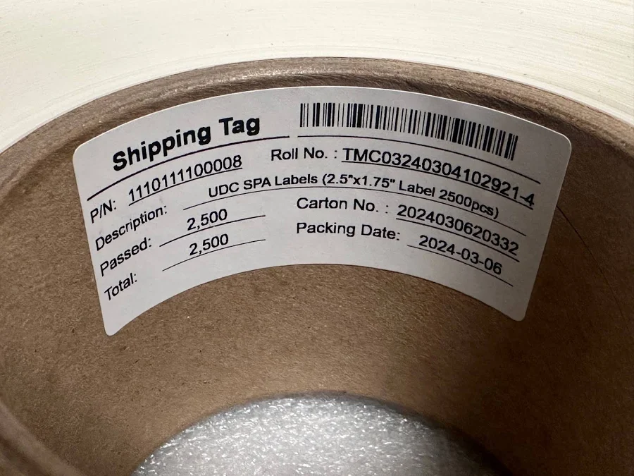 UHF RFID Label Roll 2.5"x1.75 2500pcs Industrial RFID Tags Inlay