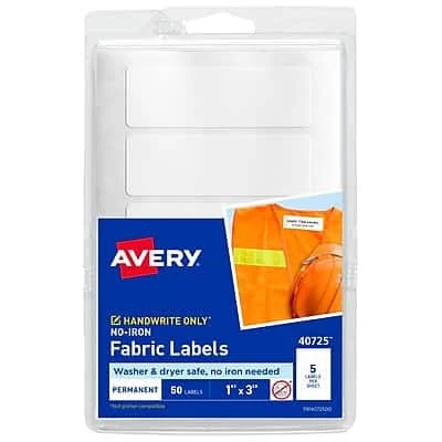 Avery No-Iron Fabric Labels