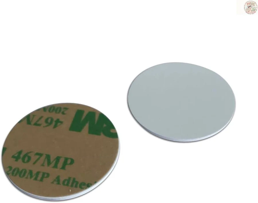 Yarongtech Rewritable Coin Tag Adhesive Back Dia 25mm Thickness 1mm (Pack of 