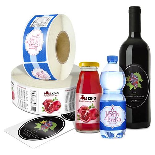 250 Pcs Oval Bottle Labels In Rol…