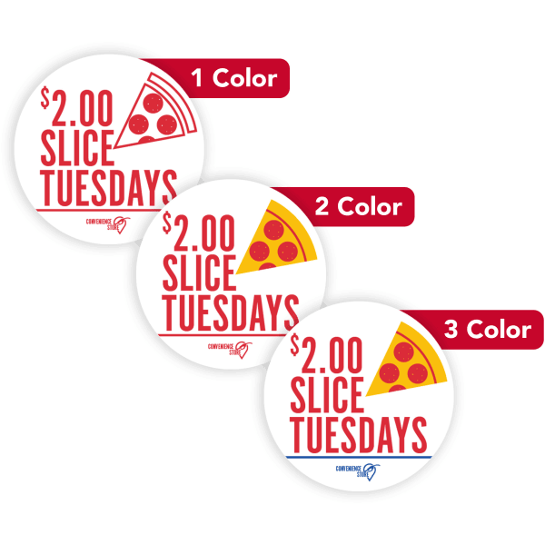 Taylor Corporation 1, 2 Or 3 Color Custom Printed Labels And Stickers, Round/Circle, 1-1/2