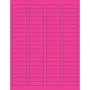 1 3/4 x 1/2" Fluorescent Pink Rectangle Laser Labels