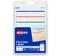 Avery Printable 4" x 6" Permanent File Folder Labels 05215