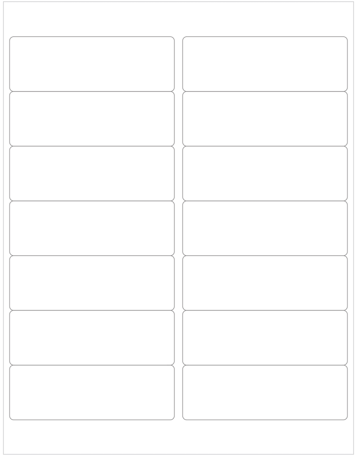 4 x 1.33" Compostable Rectangle Labels, Blank