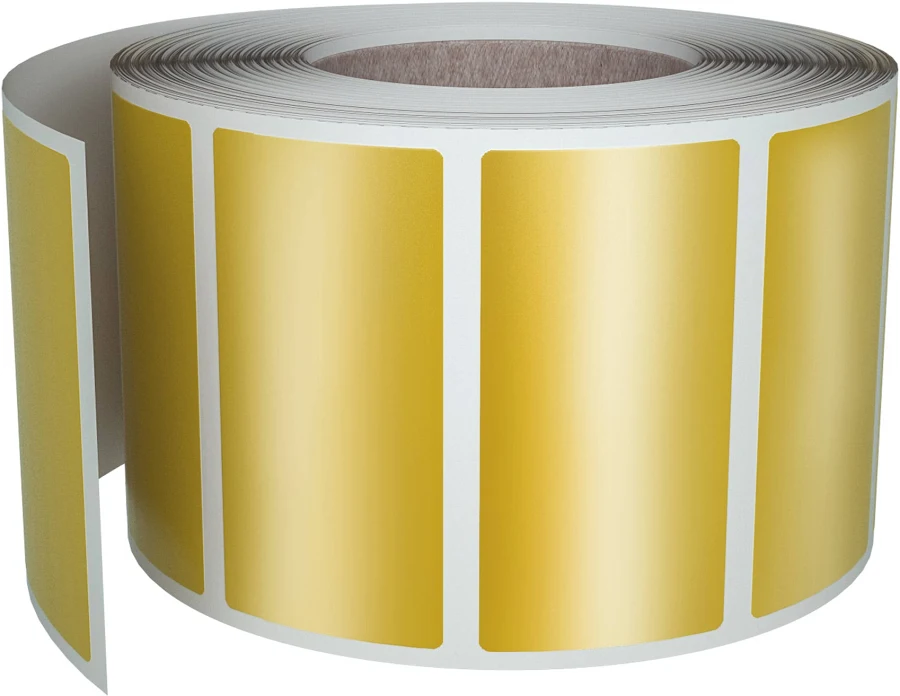 Royal Green Rectangular Color Coding Sticker Roll Labels