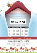 Clothing Name Tape Labels