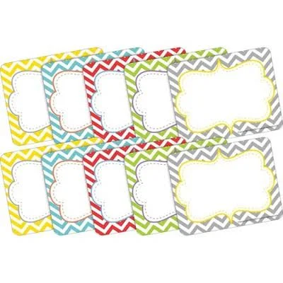 Barker Creek Chevron Name Tags/Self-Adhesive Labels