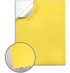 Starliner Colors Yellow Labels - 8 1/2 x 11 Full Sheet 10.1 mils 100 per Package