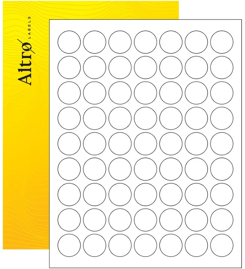1" Circle Labels 100 Sheets