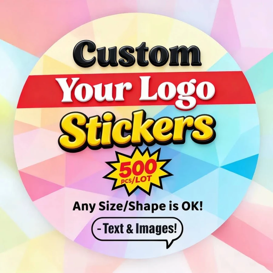 500pcs Custom Stickers Personalized Stickers Waterproof Custom Logo Labels for Wedding Birthday Gift