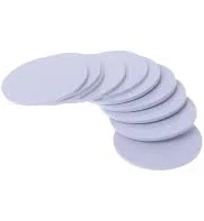 Custom 13.56mhz Token Round Pvc Anti Metal Coin Tag 125khz Rfid Disc Coin Card With Adhesive Sticker