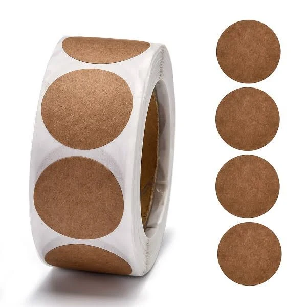 Self Adhesive Kraft Paper Label Tag Stickers
