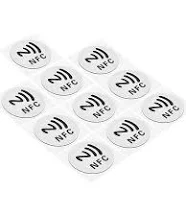 Uxcell NFC Sticker Nfc213 Tag Sticker 144 Bytes Memory Blank Round NFC Tags Whit