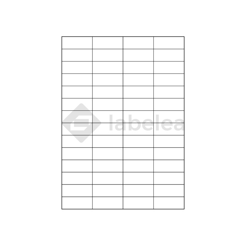 White paper self-adhesive labels 52,5x21,2 mm (56 labels), on A4 sheet, for laser and inkjet printing