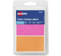 Avery Color Coding Labels 1-1/2" x 2-3/4
