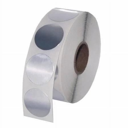1" Round Silver Foil Labels