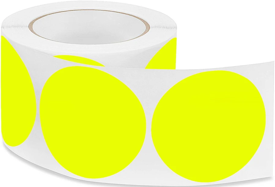 ULINE 3" Removable Adhesive Circle Labels