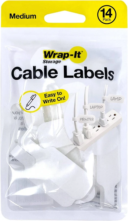 Wrap-It 14pk Cable Labels Medium